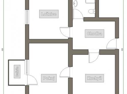 pudorys.jpeg | Pronájem bytu, 2+1, 80 m²