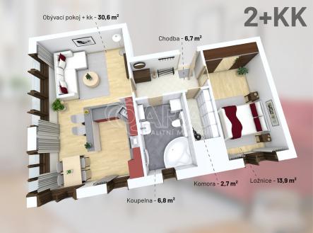 3d.jpg | Prodej bytu, 2+kk, 64 m²