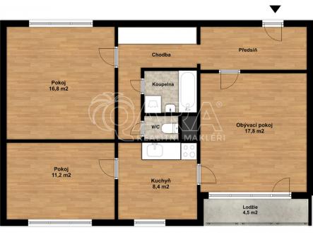 pudorys.jpg | Pronájem bytu, 3+1, 70 m²