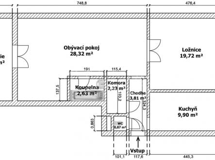 2d-vykres.jpg | Pronájem bytu, 2+1, 85 m²