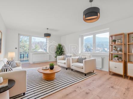 Virtuální staging obývacího pokoje | Prodej bytu, 3+1, 115 m²