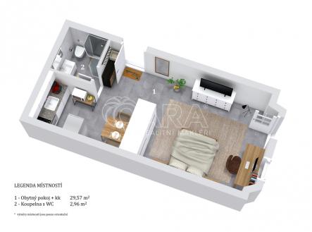 Vizualizace zařízení | Pronájem bytu, 1+kk, 453 m²