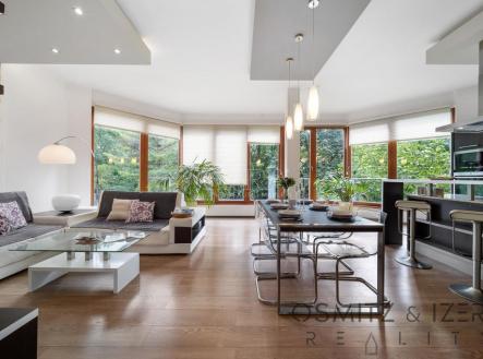 Obývací pokoj s kuchyňským koutem | Prodej bytu, 3+kk, 114 m²