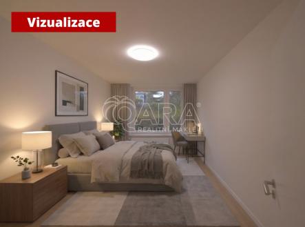 Vizualizace ložnice | Prodej bytu, 2+kk, 46 m²