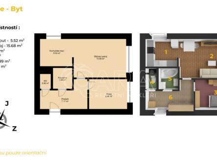 kratky-horovice-dispozice-rd-v2.png | Pronájem bytu, 2+kk, 43 m²