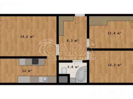 planek-2d-vymery-havlickova.jpg | Prodej bytu, 3+1, 85 m²