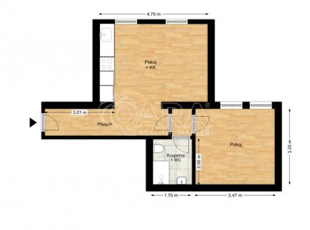qara.cz | Pronájem bytu, 2+kk, 39 m²