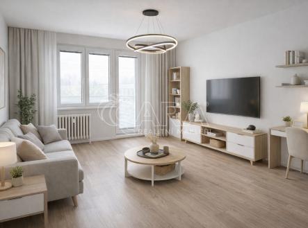 Vizualizace obývací pokoj | Prodej bytu, 2+1, 56 m²