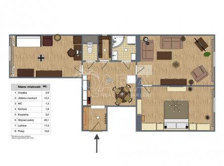 2d-rozmery.jpg | Pronájem bytu, 3+1, 75 m²
