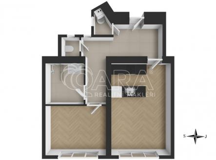 6363-kaprova3da.jpg | Pronájem bytu, 2+kk, 62 m²