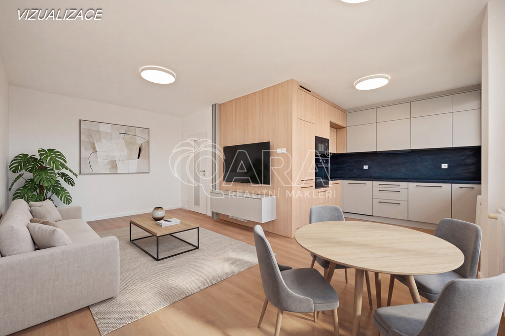 Obývací pokoj - vizualizace nábytku