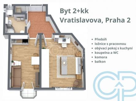 fotografie | Prodej bytu, 2+kk, 47 m²