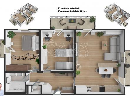 6764+Strkov- web.jpg | Pronájem bytu, 3+kk, 98 m²