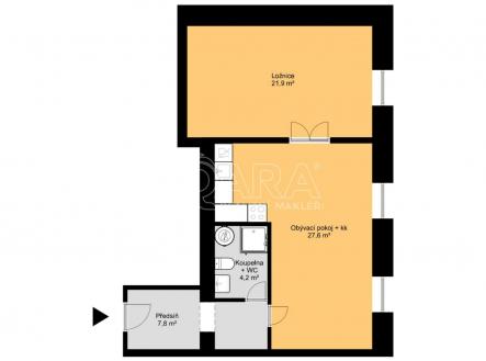 fotografie | Pronájem bytu, 2+kk, 62 m²