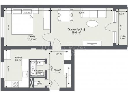 fotografie | Prodej bytu, 2+1, 55 m²