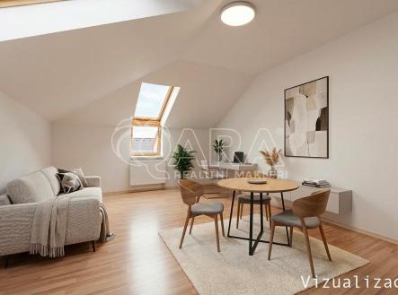 Vizualizace pokoj | Prodej bytu, 1+kk, 30,8 m²