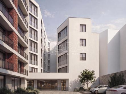 dvůr_okna2.jpg | Prodej bytu, 1+kk, 30,4 m²