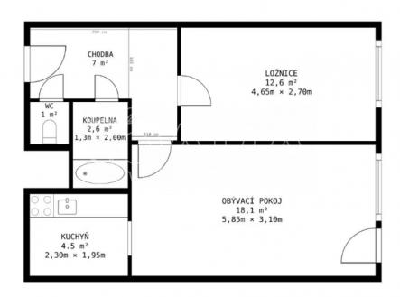 IMG_5273.jpeg | Pronájem bytu, 2+kk, 43 m²