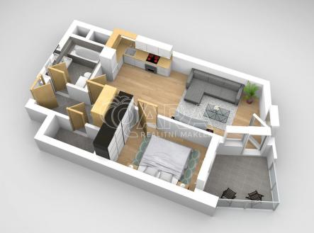 fotografie | Pronájem bytu, 2+kk, 53 m²