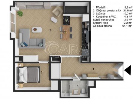 6967-Dlazdena.jpg | Prodej bytu, 2+kk, 59 m²