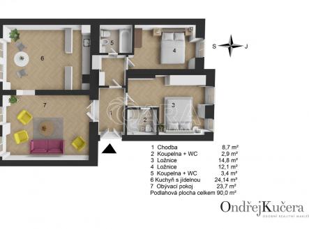 byt-MELNICKA_33.jpg | Prodej bytu, 3+1, 90 m²