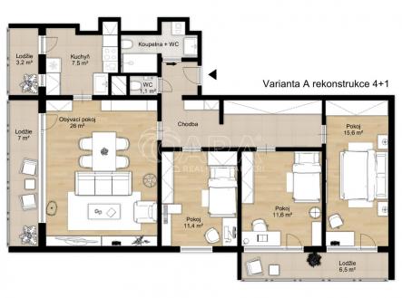 6913-Kazasska Vrsovice A v2.jpg | Prodej bytu, 4+1, 109 m²