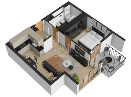 fotografie | Pronájem bytu, 2+kk, 52 m²