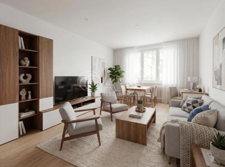 Living - D01.jpeg | Prodej bytu, 2+1, 68 m²