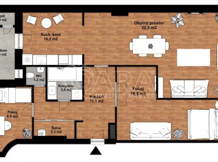 fotografie | Pronájem bytu, 3+kk, 89 m²