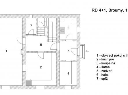 2026_06_RD_Broumy_1NP.jpg | Pronájem - dům/vila, 158 m²