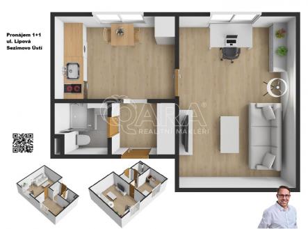 5318-Lipova3D web.jpg | Pronájem bytu, 1+1, 34 m²
