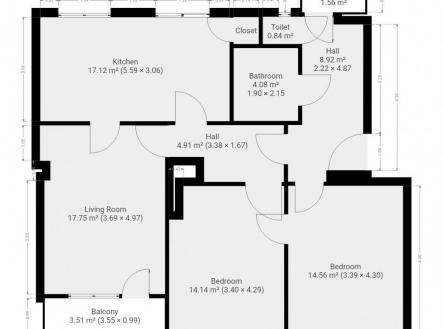 Prodej bytu, 4+kk, 78 m²