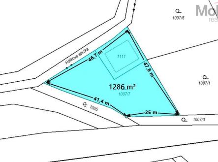 obě parcely rozměry mal 2.jpg | Prodej - pozemek pro bydlení, 1 286 m²