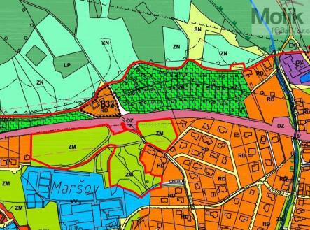 výstřižek územní plán 5_1 Koordinační výkres.jpg | Prodej - pozemek pro bydlení, 1 286 m²