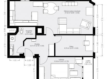 IMG_8276.jpg | Pronájem bytu, 3+kk, 64 m²