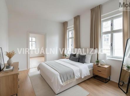 Ložnice - virtuální vizualizace.jpg | Prodej bytu, 2+1, 63 m²