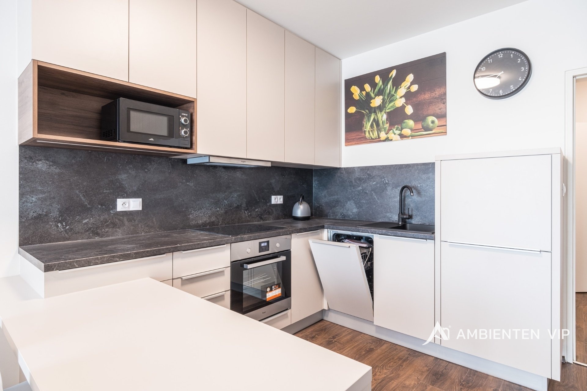 Pronájem zařízeného bytu 1+kk s balkónem a garážovým stáním – Brno