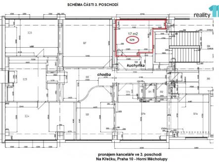 2 | Pronájem - kanceláře, 17 m²