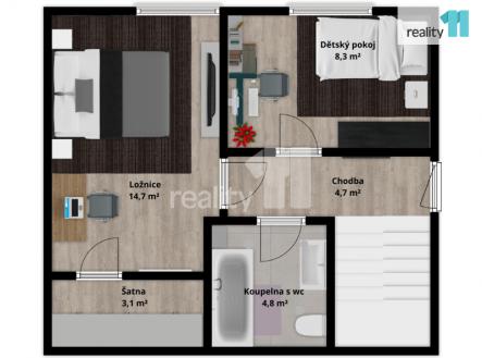 3 | Pronájem bytu, 3+kk, 71 m²