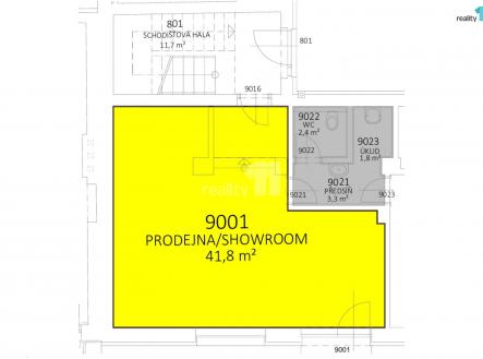 3 | Pronájem - obchodní prostor, 42 m²