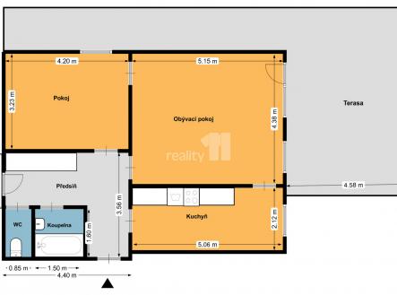 2 | Prodej bytu, 2+1, 58 m²