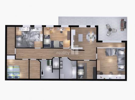 2 | Pronájem bytu, 6+kk, 156 m²