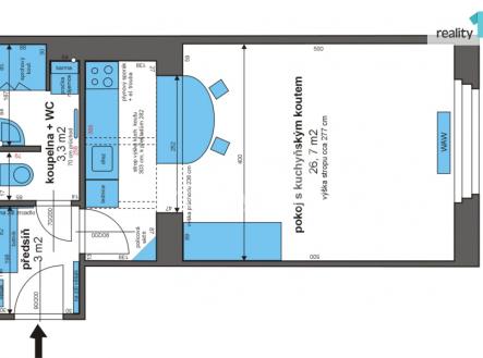 2 | Pronájem bytu, 1+kk, 33 m²