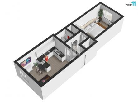 2 | Pronájem bytu, 2+kk, 52 m²