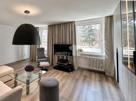 zařízený obývací pokoj | Pronájem bytu, 3+kk, 68 m²