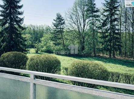 výhled z lodžie do zeleně | Pronájem bytu, 3+kk, 68 m²