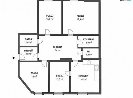 2 | Pronájem bytu, 4+1, 94 m²