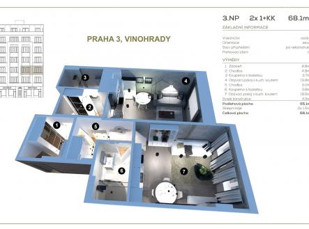 . | Prodej bytu, 2+kk, 65 m²