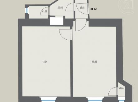 PŮDORYS | Prodej bytu, 2+kk, 44 m²