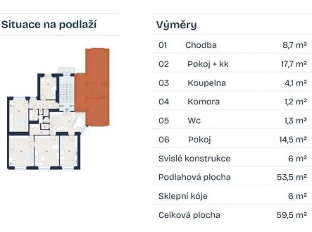 . | Prodej bytu, 2+kk, 54 m²